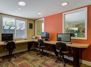 Business center with internet wi-fi café
